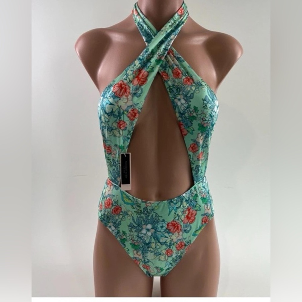 Victoria's Secret Floral One Piece - Green and Red